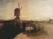 Joseph Mallord William Turner Grand Junction Canal at Southall Mill Windmill and Lock (mk31) oil on canvas